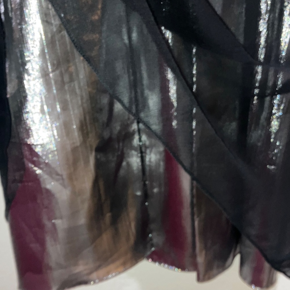 Calvin klein black and metallic silver spaghetti strap dress - Picture 7 of 9